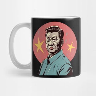 Xi Jinping Background Flag Mug